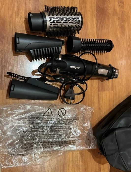 Perie rotativă Ionic Airbrush 1000W + 4 accesorii AS200ROE BaByliss