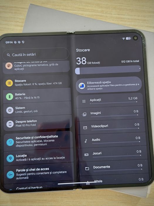 Google Pixel 10 Pro Fold 512GB/16gb Ram - Moonstone/Pierre de Lune - 53 incarcari/Impecabil/garantie !!!