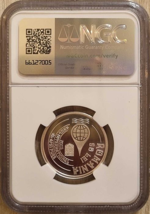 Set 3 monede argint BNR Delta Dunarii, gradate NGC PF 68 UC