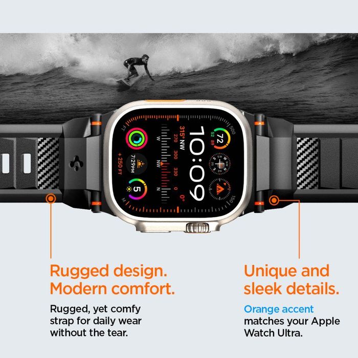 Хибридна каишка Spigen Rugged Ultra Band за Apple Watch 49/45/ 44/42мм