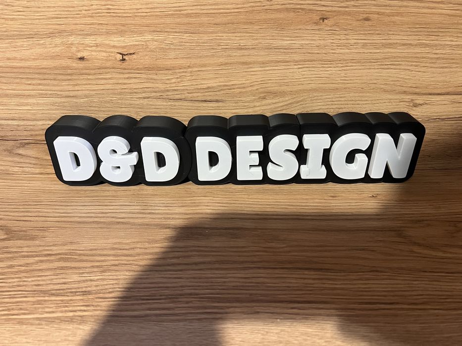 3D букви с подсветка