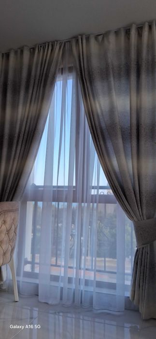 Плътни завеси 8бр. + 8бр. колани за стена