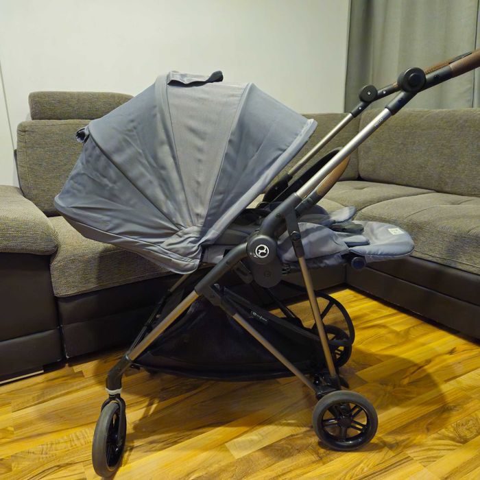 Бебешка количка Cybex Melio + стол за кола Cybex Aton Basic с адаптери