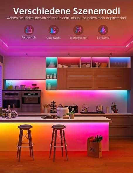 Bandă LED RGB Lamomo 10 m