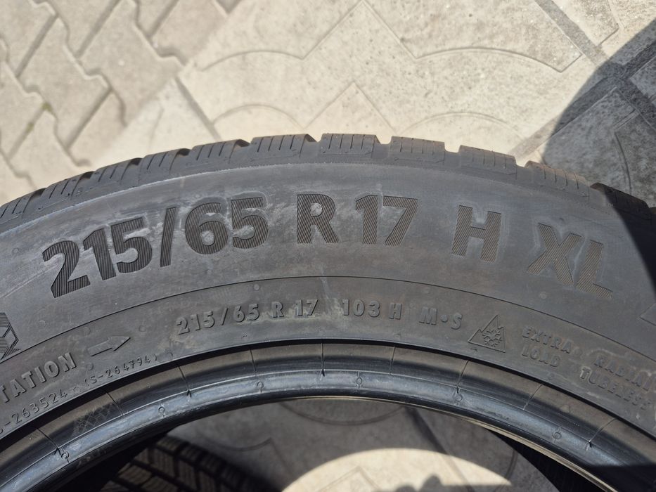 4бр.зимни гуми 215/65R17 103 H XL Continental WinterContact 2024г.Като Нови