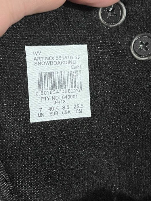 Salomon Ivy дамски ботуши за Snowboard Сноуборд размер 40 1/3 UK 7