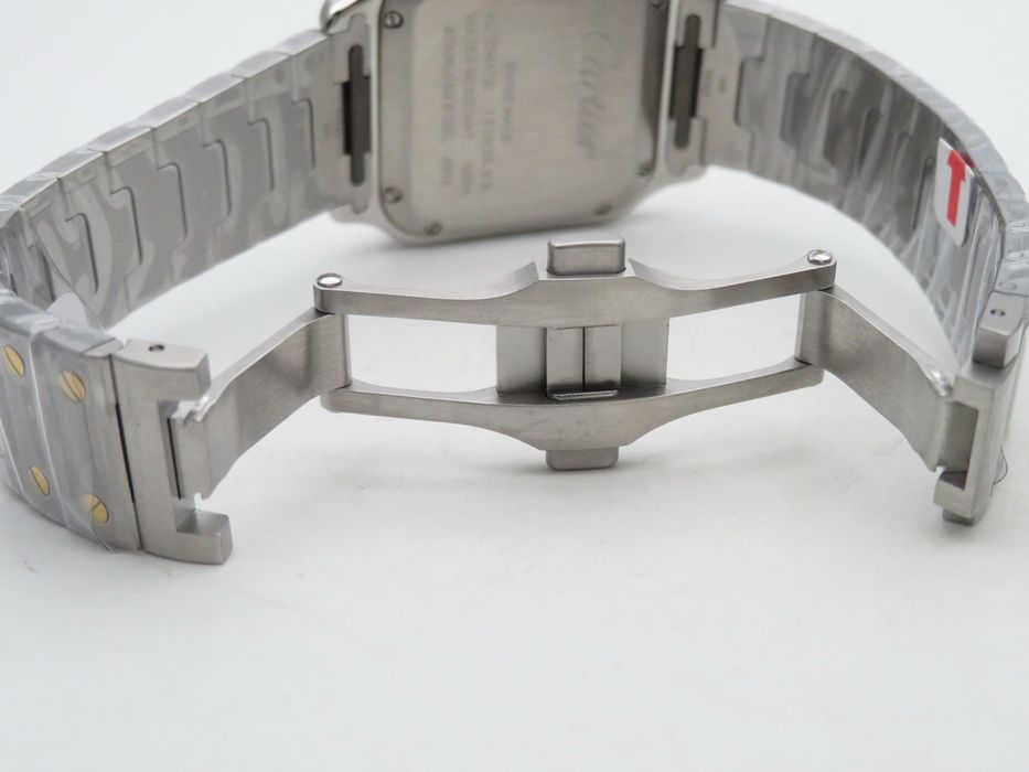 Cartier Santos de Cartier 35mm дамски - жълто злато и стомана - QC снимки