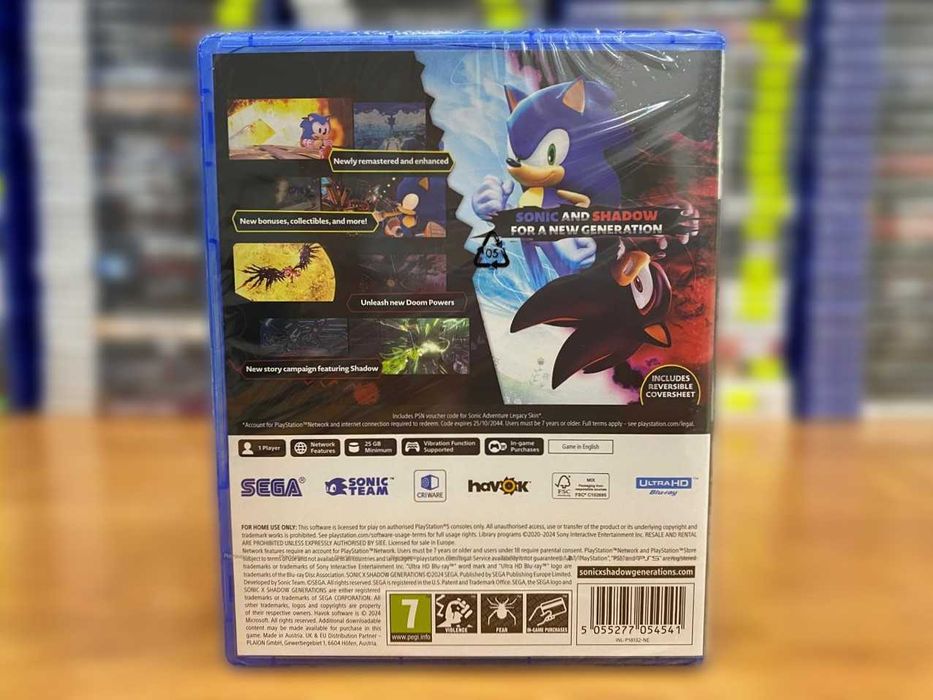 Новый*** Sonic X Shadow Generations Day One Edition PS5/ Соник Пс5