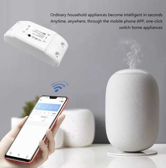 Intrerupator inteligent Releu Smart Switch Wireless Tuya Alexa Google