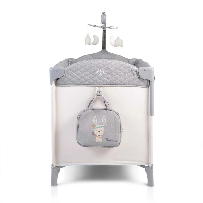 Indiana бебешка кошара 2 в 1 с падаща преграда