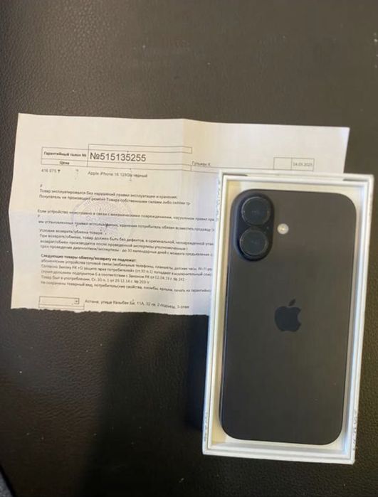 iphone 16 128gb черный