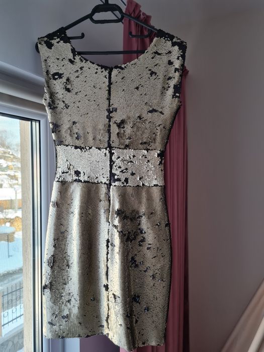 Rochie scurta din paiete reversibile