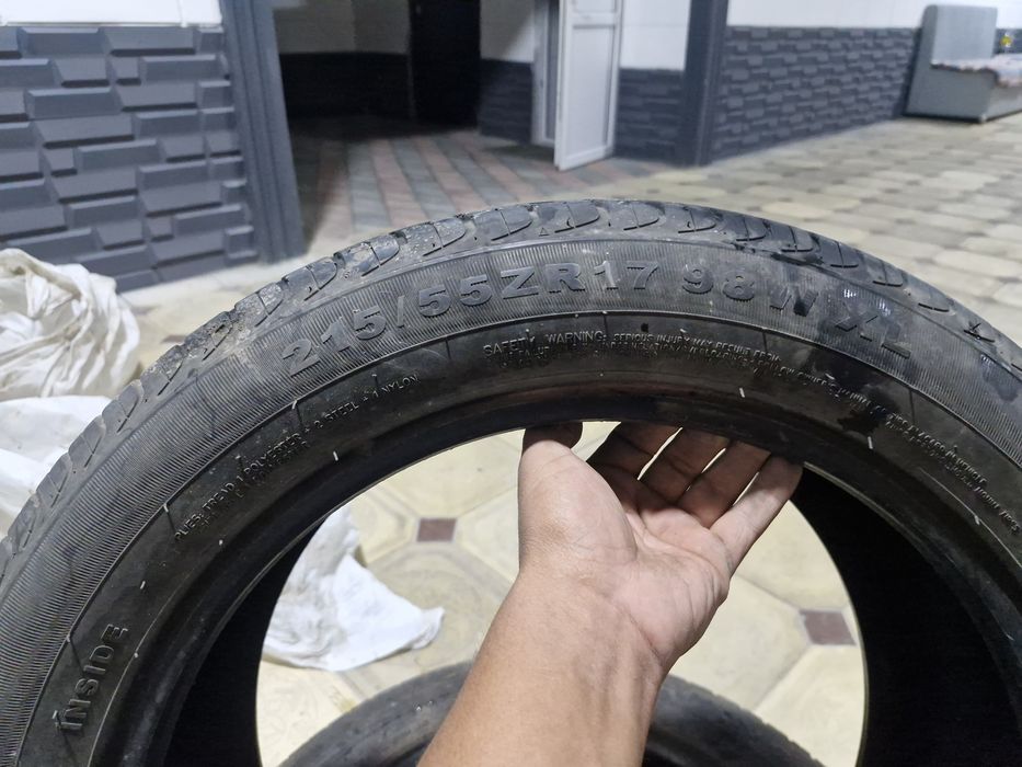 215/55/r17 летний шины 2 шт