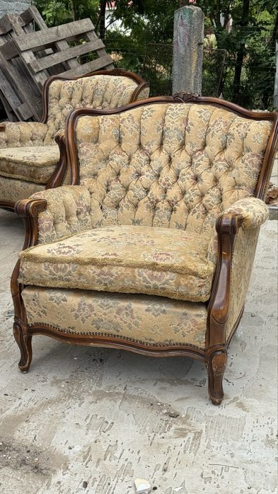 Set 2 fotolii si canapea deosebit vintage stare exceptionala