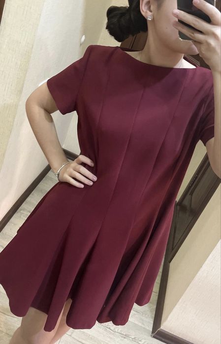 Бордовое платье Zara