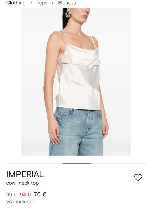 Топ Imperial, XS, носен веднъж, след химическо