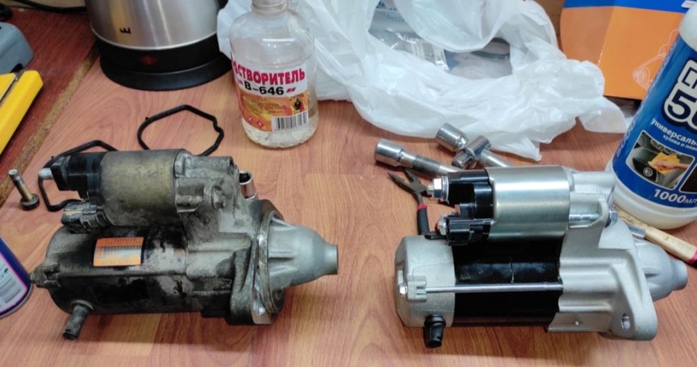 Замена стартера и навесного двигателя