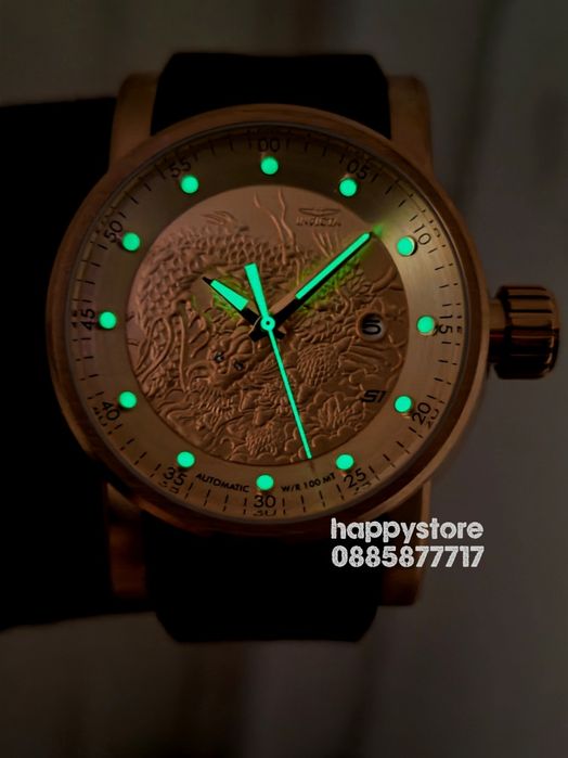 INVICTA Yakuza Gold/Brown automatic 48 mm, Инвикта нов ръчен часовник