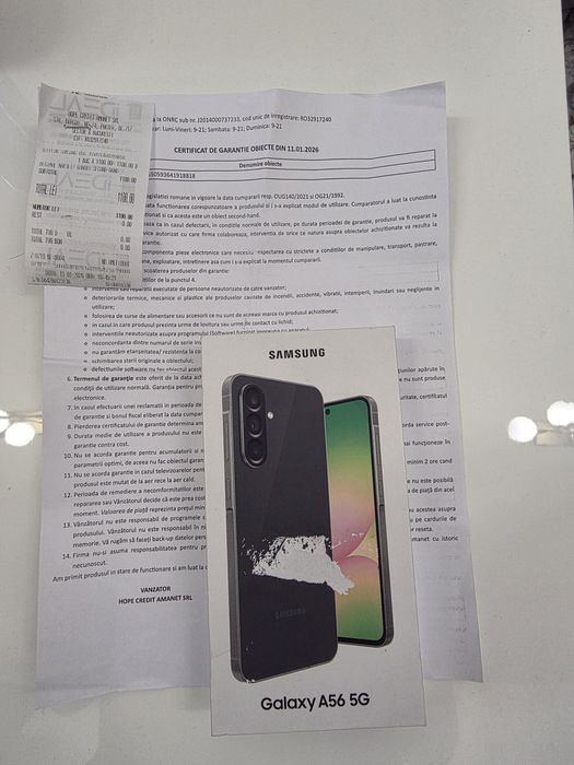 Samsung A56 5G Graphite 128Gb NOU Sigilat Acte 2 ANI GARANȚIE