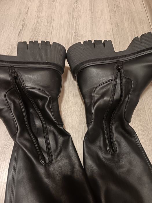 Дамски кожени ботуши (чизми) 38 размер ZARA