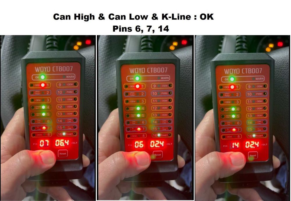 Tester port OBD2, WOYO breakout box