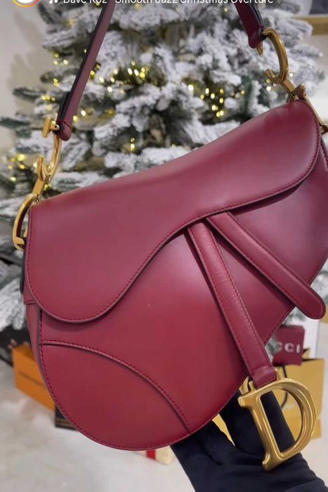 Dior Saddle Bag | Burgundy /с карта