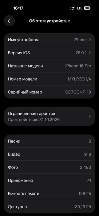 Iphone 16 pro Dual sim