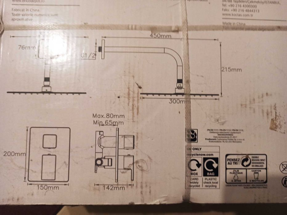 Cap de duș și baterie încastrate
Marcă: Cooke & Lewis