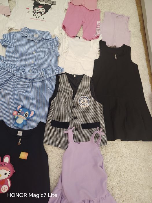 Lot hainute fetite 8-9 ani plus pantofi 34