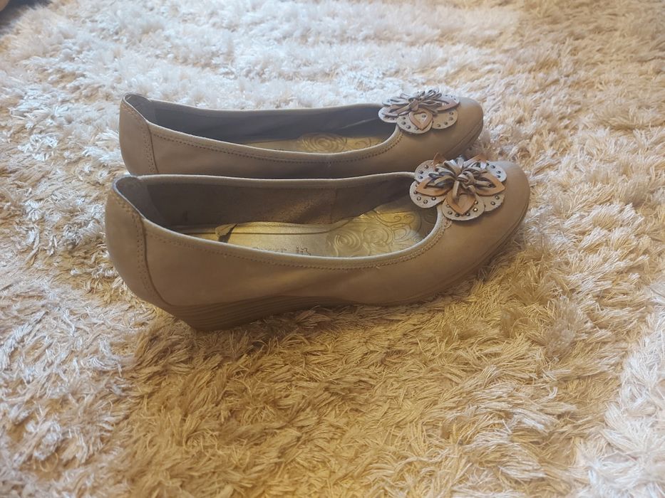 Balerini bej piele natutala marimea 40