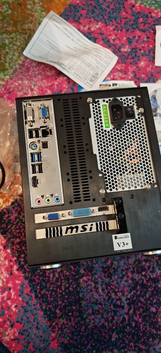 PC retro defect pentru piese | Jonsbo aluminiu | MSI B75IA-E33 | GT 620 | Win 7 Pro