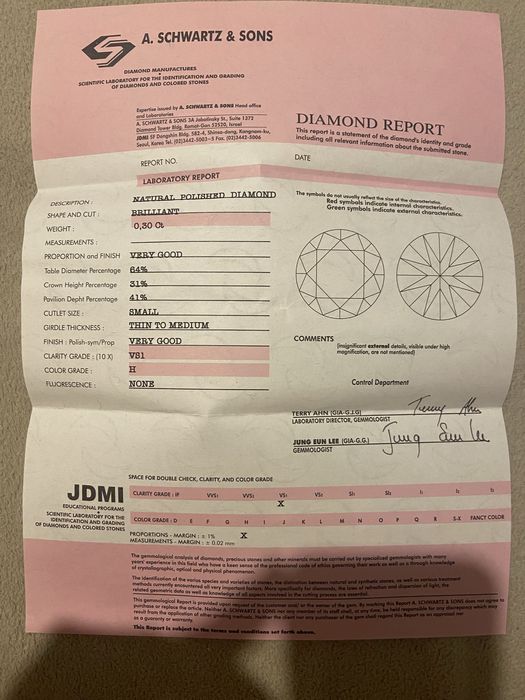 Inel de logodna Firesq cu diamante naturale de 0,42 carate