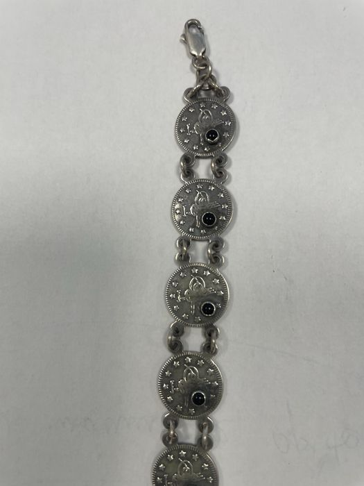 Bratara argint speciala cu pietre mici onix