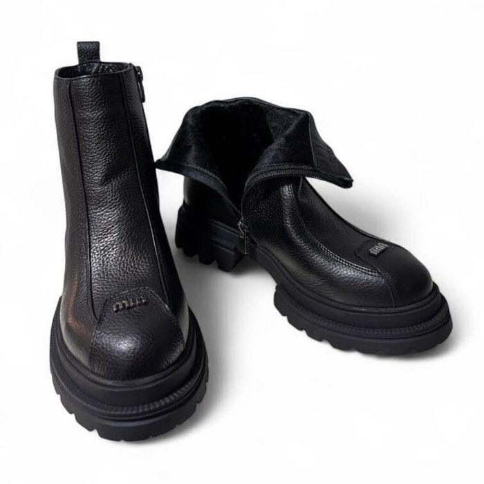 Дизайнерски дамски боти от естествена кожа