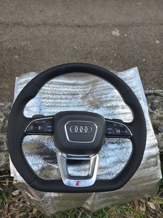 Спортен рязан кожен волан Audi S line за Ауди A3 A4 A5 A6 A7 A8 Q3 Q5 Q7 Q8
