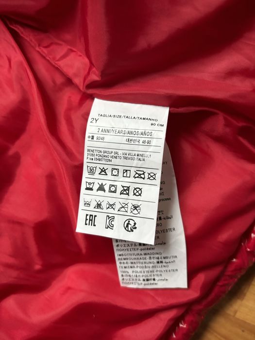 Geaca de iarna fetite 2ani, marimea 90cm united colors of benetton