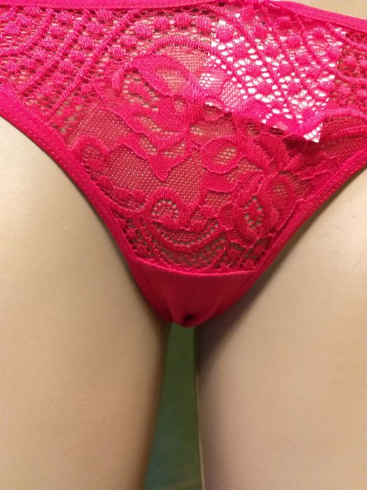 Chiloti tanga sexy fete/femei rosu aprins semitransparenti m. S/M(noi)