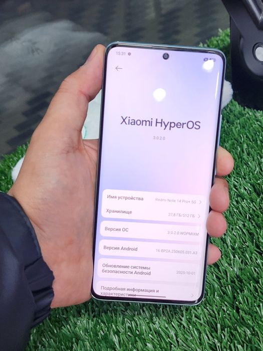 Redmi Note 14 Pro + 12/512 gb hali yangi apparat 99% da korobkasi bor