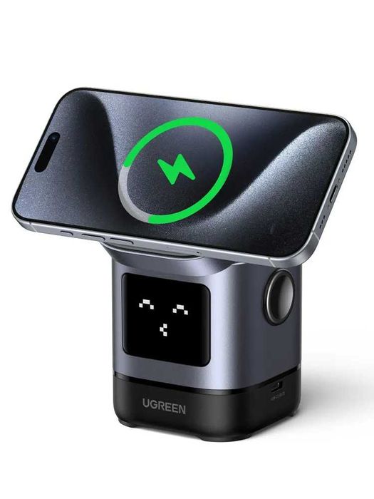 Беспроводная зарядка UGREEN 2 в 1 MagSafe 20W магнитная