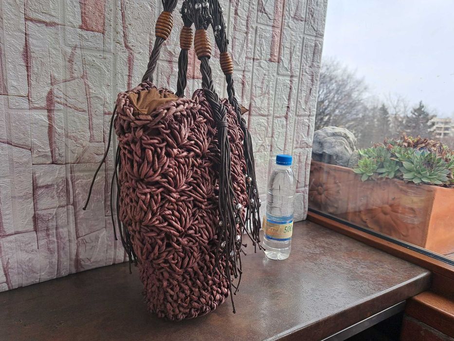 дамска сламена чанта,сламена торба,плетена кошница