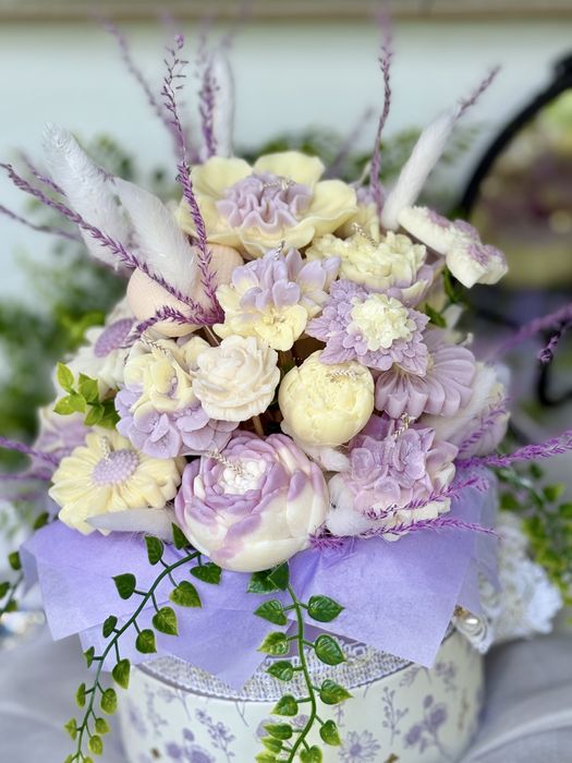 Aranjamente flori din ceara de soia