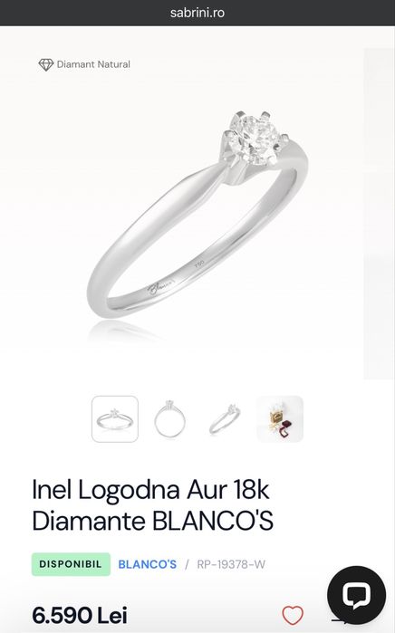 Inel 18k cu diamant