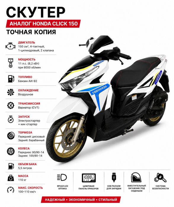Продам скутер аналог Honda click