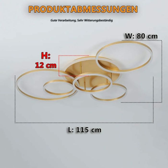 Plafoniera led 6 inele