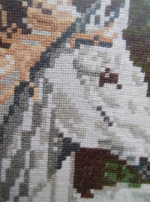 Гоблен Коне в реката - работен през 90те с рамка