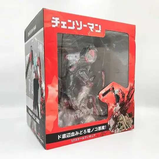 Figurină Anime Chainsaw Man – Denji & Pochita, 27 cm