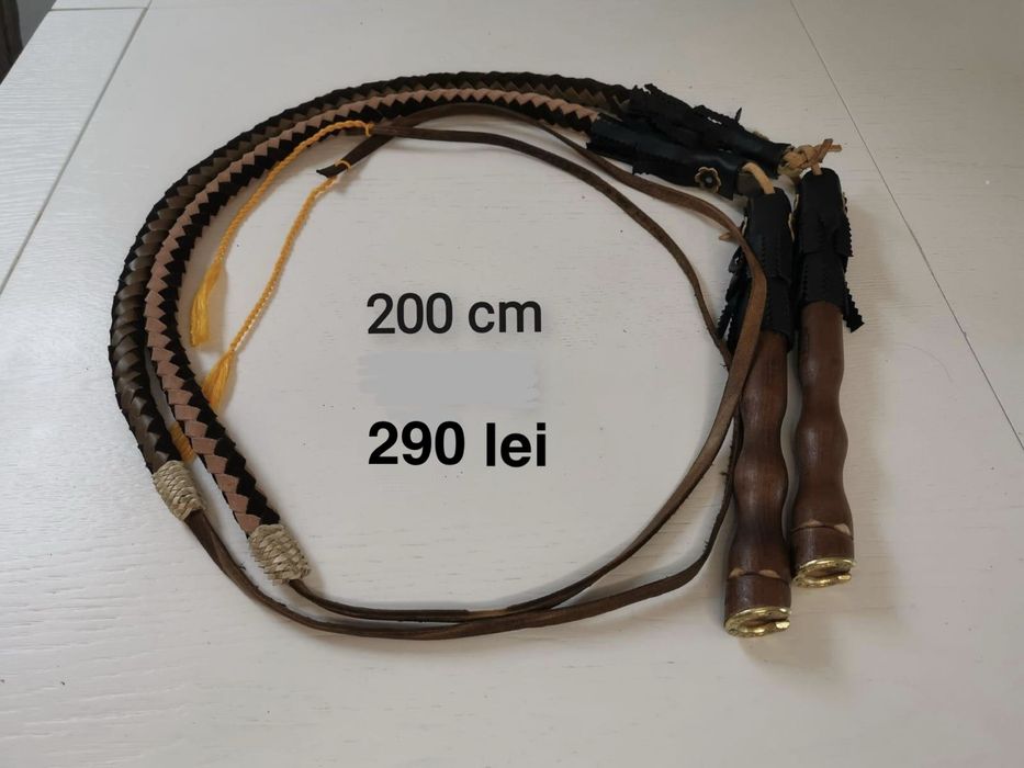 Bici traditional din piele, pocneste, cai, ciobani, oi, oieri