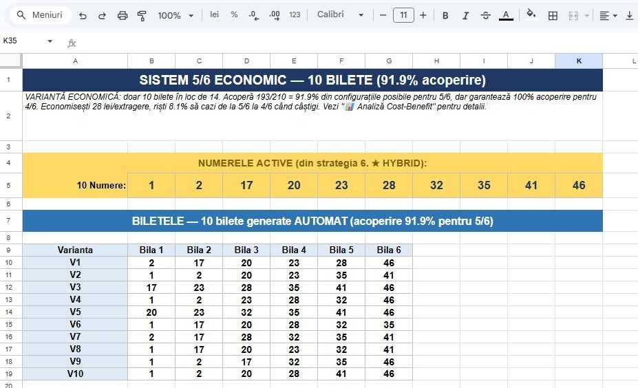 Calculator Matematic - Analiza Date Istorice si Algoritm de Combinatorica pentru Succes Numeric