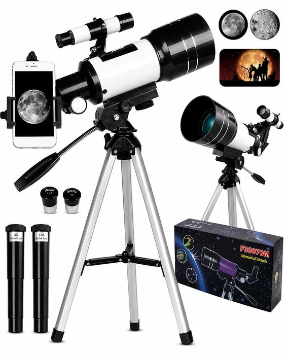 Astronomik teleskop F30070M– 150 x martagacha yaqinlashtirish