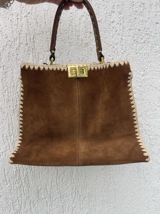 Geanta Fendi piele suede